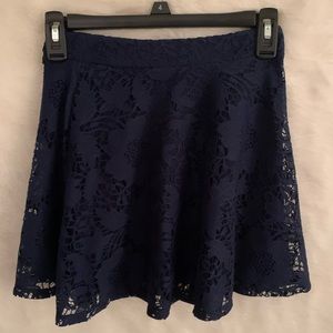 Navy blue lace skirt